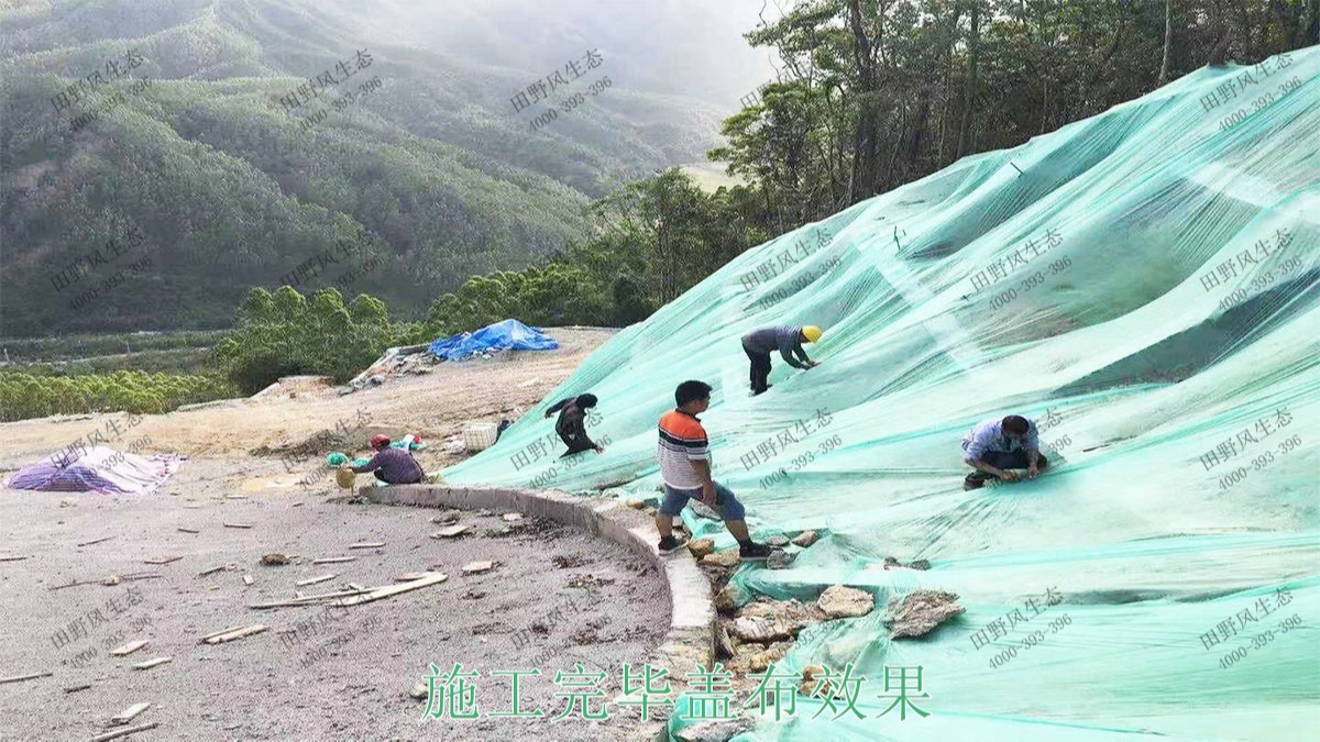 海豐蓮花山山體滑坡地質(zhì)災(zāi)害邊坡噴草